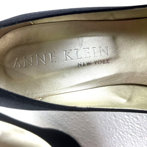 Anne Klein New York Preppy Sexy Professional Women 9.5M Black Pointed Toe Heels - Picture 11 of 16